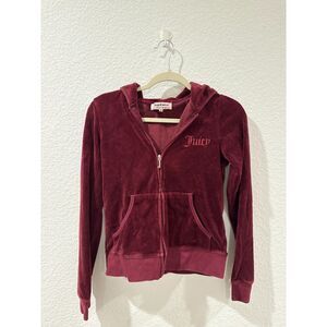 Vintage Y2K JUICY COUTURE Velour HOODIE Scottie Dog - Medium